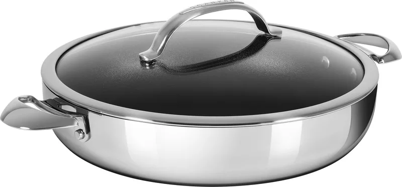 HaptIQ sauteerpan met glasdeksel 32 cm by Scanpan in Rvs – product photo