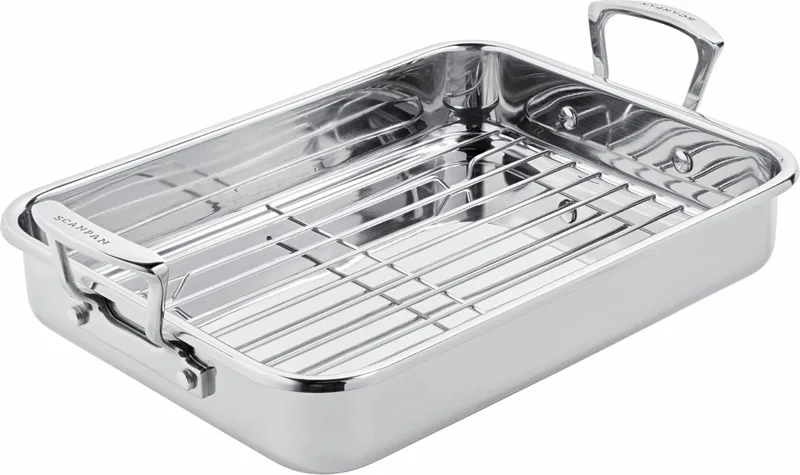 Impact Braadslede RVS met rooster 42x26 cm fra Scanpan i Flerfarvet – produktbillede