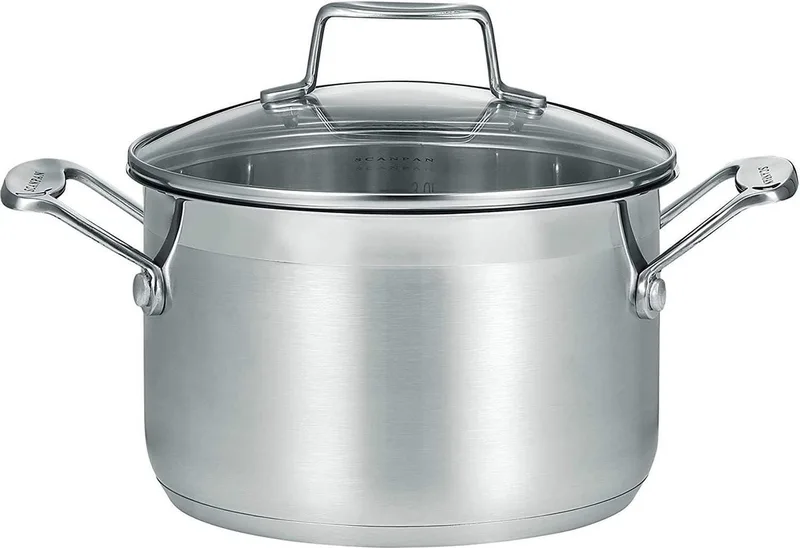 Impact - kookpan met deksel- 4,5 liter - 22cm fra Scanpan i Sølv – produktbillede
