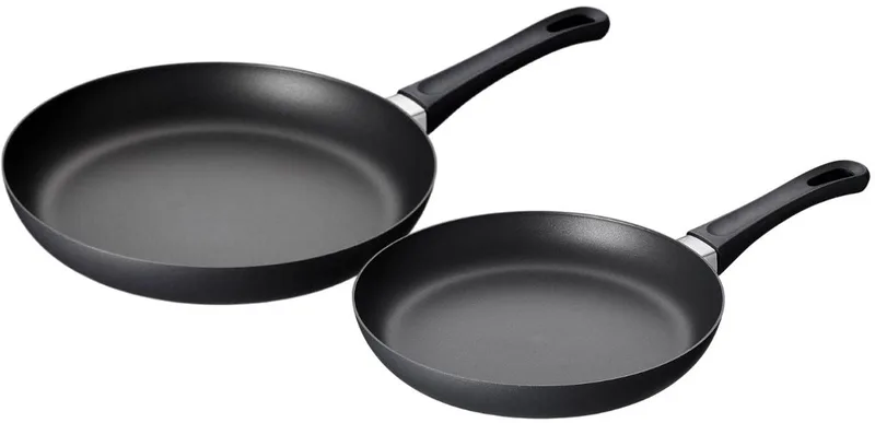Koekenpannenset Classic Induction ø 24 & 28 cm - geschikt voor alle warmtebronnen - standaard anti-aanbaklaag de Scanpan en Noir – photo produit