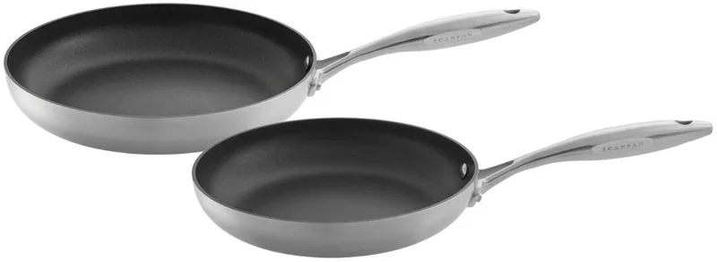Koekenpannenset CTX ø 24 & 28 cm - geschikt voor alle warmtebronnen - standaard anti-aanbaklaag fra Scanpan i Sort – produktbillede
