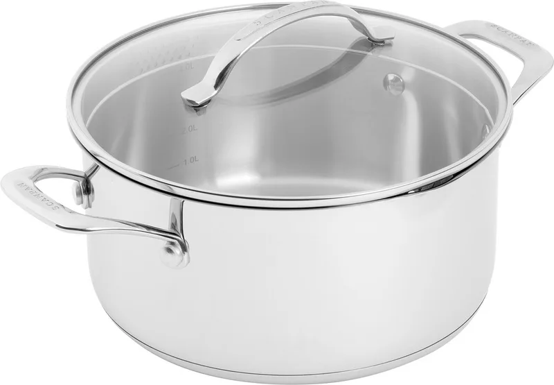 Kookpan met Glazen Deksel 24cm STS by Scanpan in Hoogglans chroom – product photo
