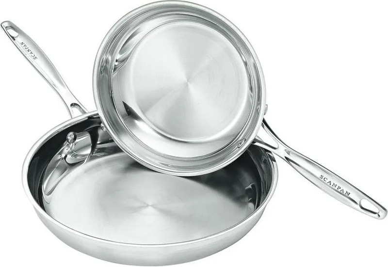 Set van 2 koekenpannen - Impact - 20 en 28 cm. Geschikt voor alle warmtebronnen ( incl. inductie ) PFAS-VRIJ de Scanpan en Argent – photo produit
