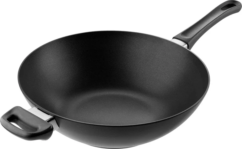 Wokpan Classic Induction ø 32cm - geschikt voor alle warmtebronnen - standaard anti-aanbaklaag von Scanpan in Schwarz – Produktfoto
