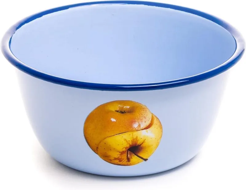 Bowl 2st Geëmailleerde Kom SELETTI Serveerschalen émaille kommen - appel 16993 de Seletti en Bleu – photo produit