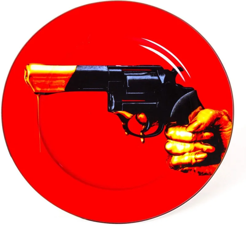 Toiletpaper Dinerbord Ø27 Porselein Revolver by Seletti in Multicolour – product photo