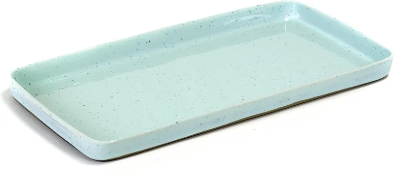 Anita Le Grelle Serveerschaal - 37,3x18 cm von Serax in Hellblau – Produktfoto