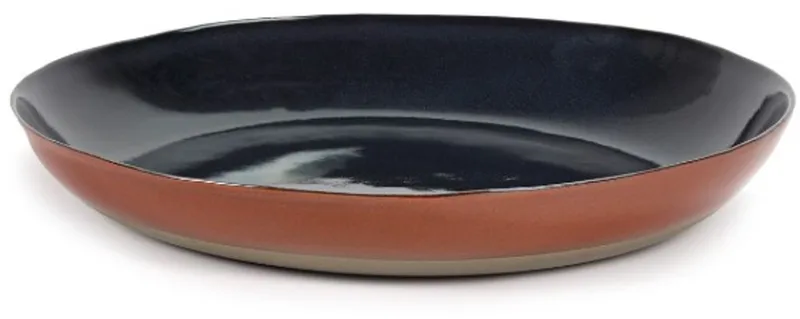 Anita Le Grelle Serveerschaal M Diameter 35.5cm H6cm Donker Blauw / Roest by Serax in Dark blue – product photo