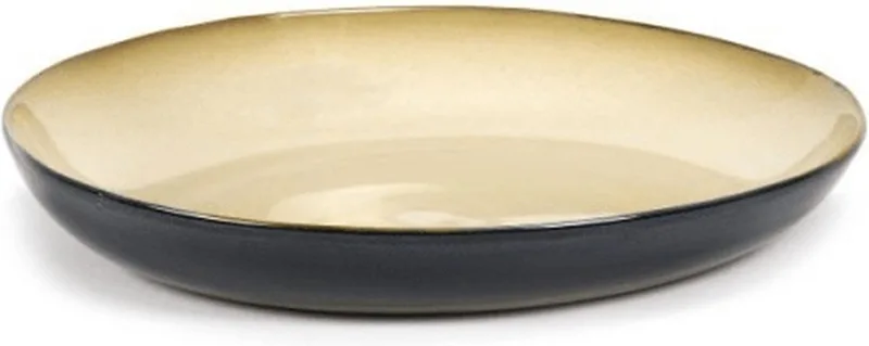 Anita Le Grelle Terres De Rêves ronde schaal D29.5cm misty grey/dark blue by Serax in Misty Grey – product photo