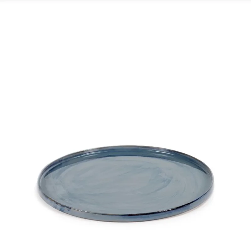 Anita Le Grelle Terres De Rêves ronde schaal / dienblad D36cm Hoogte 1.5cm blue van Serax in Blauw – productfoto