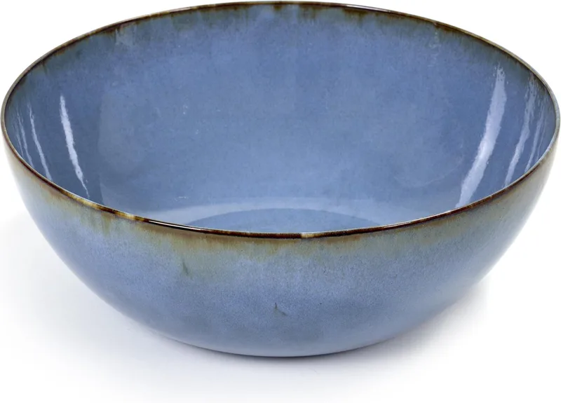 Anita Le Grelle Terres de rêves - Saladeschaal - Smokey - 27 Ø by Serax in Blue – product photo
