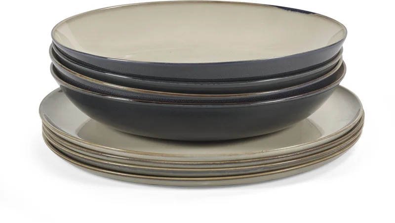Anita Le Grelle Terres de rêves - Serviesset - Misty Grijs - 8 stuks by Serax in Light grey – product photo