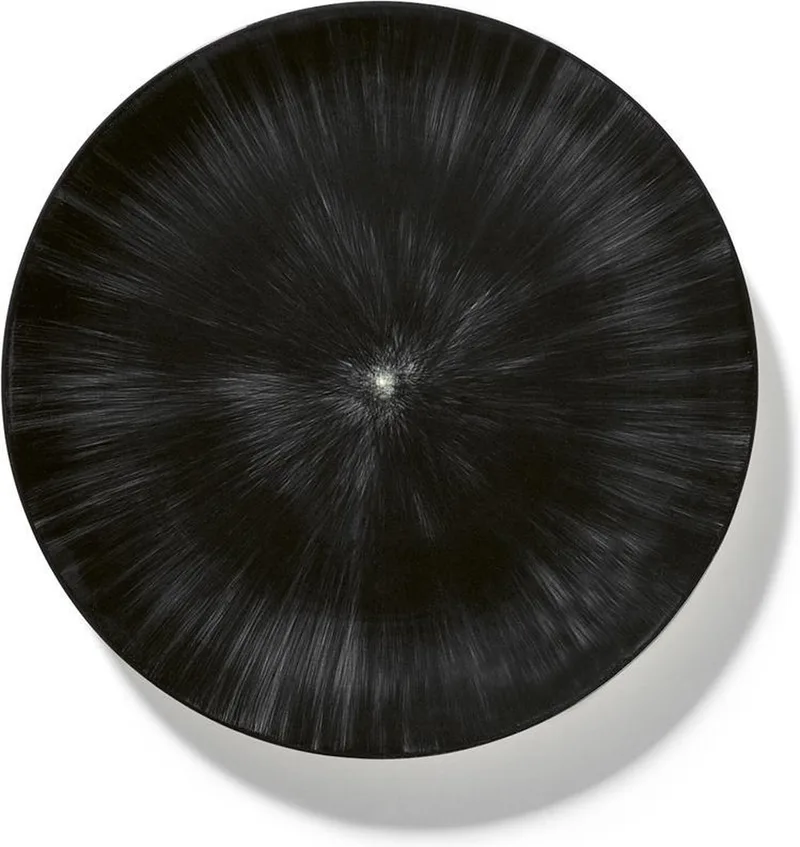 ANN DEMEULEMEESTER DÉ BORD D28CM OFF WHITE/BLACK VAR6 by Serax in Black – product photo