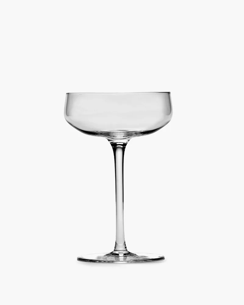 Ann Van Hoey Nido champagnecoupe H15.5cm 24cl (set van 4) de Serax en Transparent – photo produit