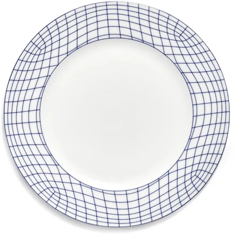Ann Van Hoey Nido plat bord D24cm /wit by Serax in Blue – product photo