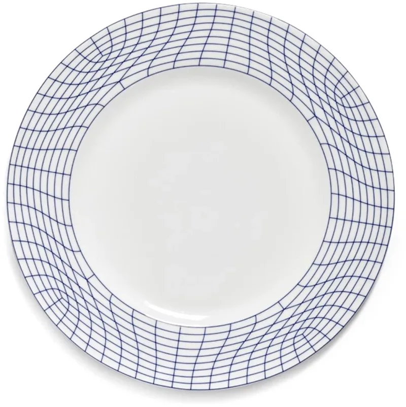 Ann Van Hoey Nido plat bord D29cm blauw von Serax in Weiß – Produktfoto