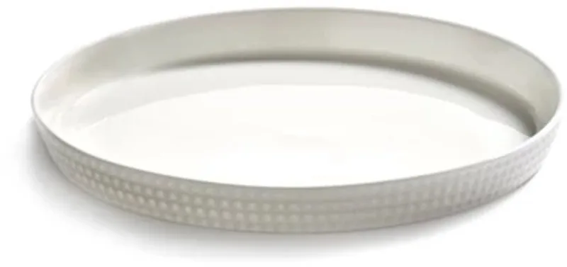 Ann Van Hoey Nido plat bord met boord D16cm bone china de Serax en Blanc – photo produit