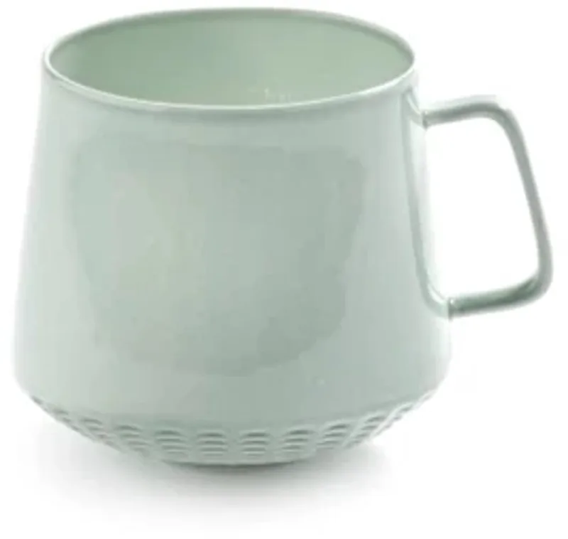 Ann Van Hoey Nido thee kop H8cm bone china von Serax in Grün – Produktfoto