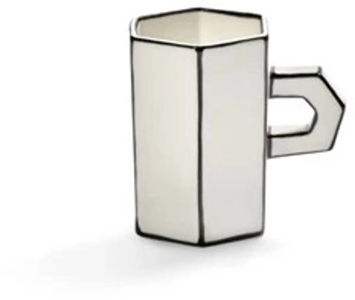 Annebet Philips Carte Blanche dubbele espresso kop 95ml D5.8cm H7.7cm wit / zwart (set van 2) van Serax in Wit, Zwart – productfoto