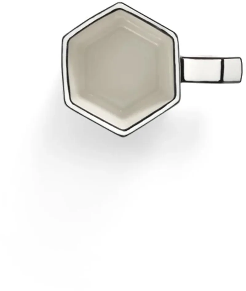 Annebet Philips Carte Blanche dubbele espresso kop H7.7cm / zwart van Serax in Wit – productfoto