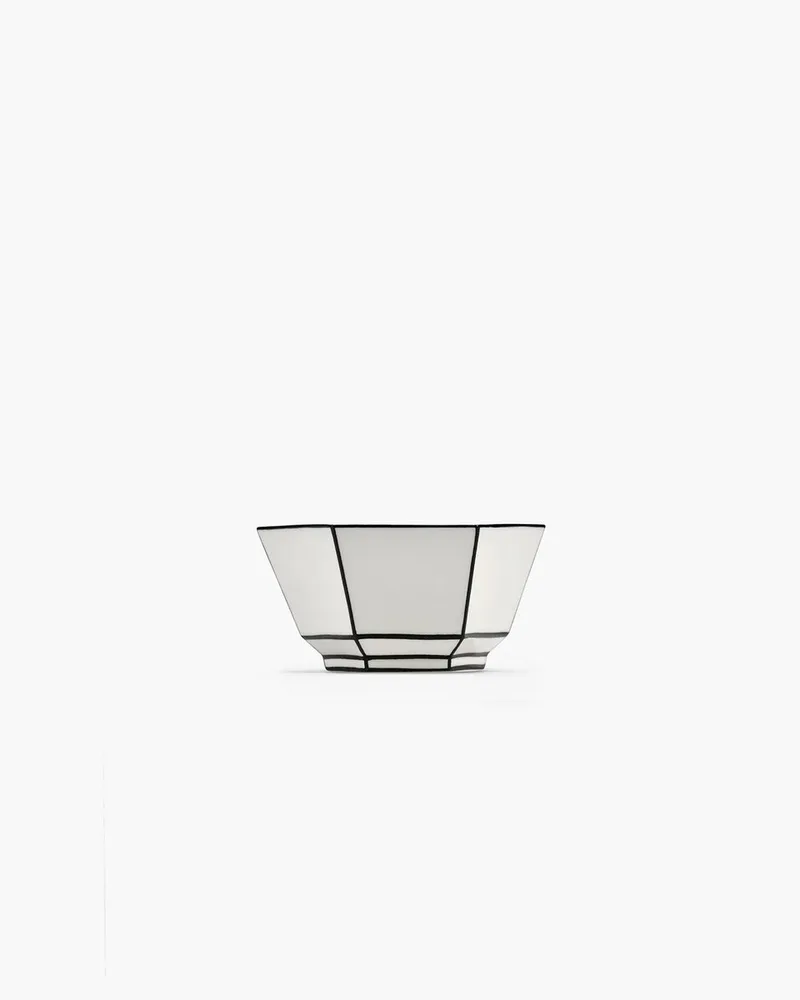 Annebet Philips - Kom / Yoghurt schaaltje D14cm Wit/Zwart Carte Blanche (Set van 2) de Serax en Blanc, Noir – photo produit