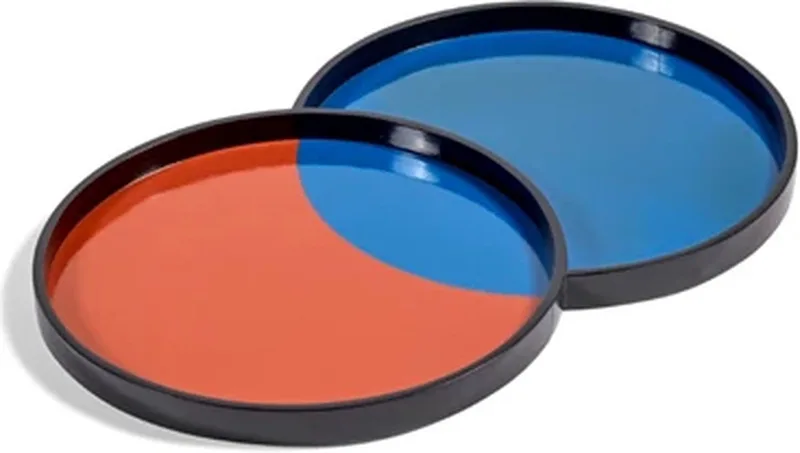 Bob Verhelst Yo-Yo plateau 65x40cm H3cm rood / blauw van Serax in Meerkleurig – productfoto