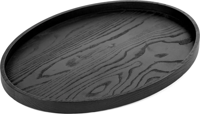 by Vincent van Duysen - Dienblad Hout Ovaal - 43,6 x 31,6 cm van Serax in Zwart – productfoto