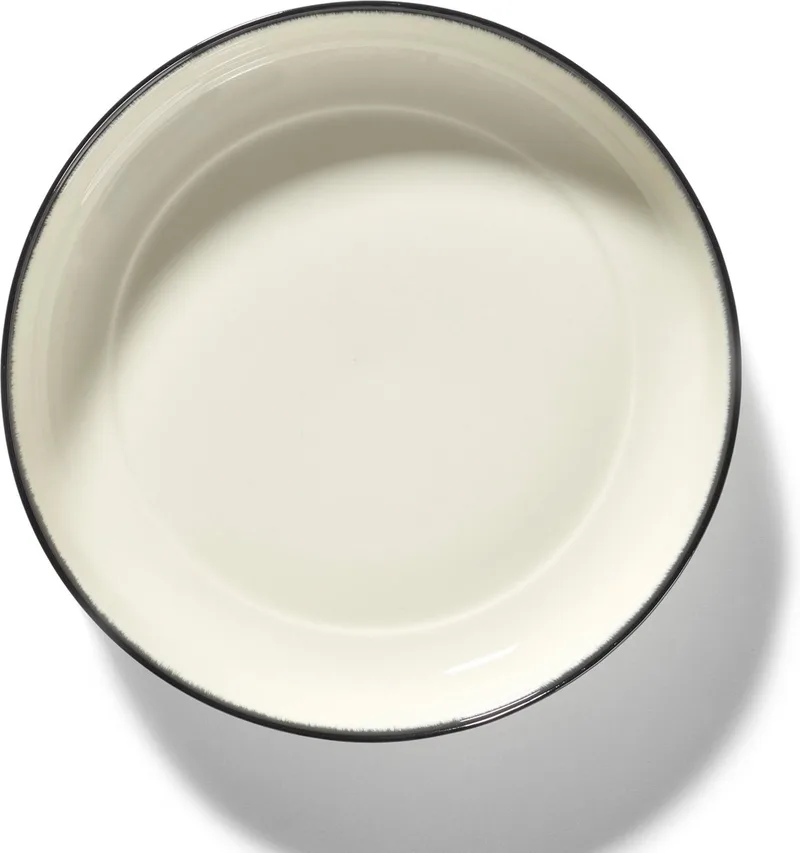 Dé Tableware By Ann Demeulemeester Diep Bord Ø24 Set Van 2 White/Black A by Serax in White – product photo