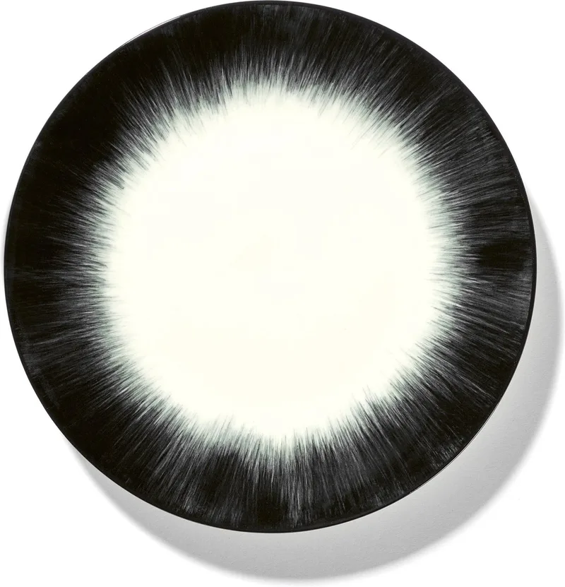 Dé Tableware By Ann Demeulemeester Ontbijtbord Ø17,5 Set Van 2 White/Black 4 by Serax in Multicolour – product photo