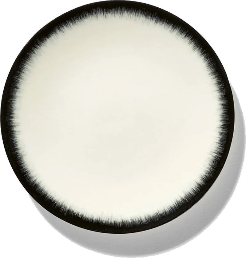Dé Tableware by Ann Demeulemeester - Sideplate Variatie 3 - Ø14 - set van 2 by Serax in Black, White – product photo
