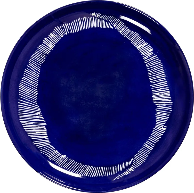 Feast By Ottolenghi Dinerbord Ø22.5 Dark Blue Stripes White från Serax i Mörkblå – produktbild