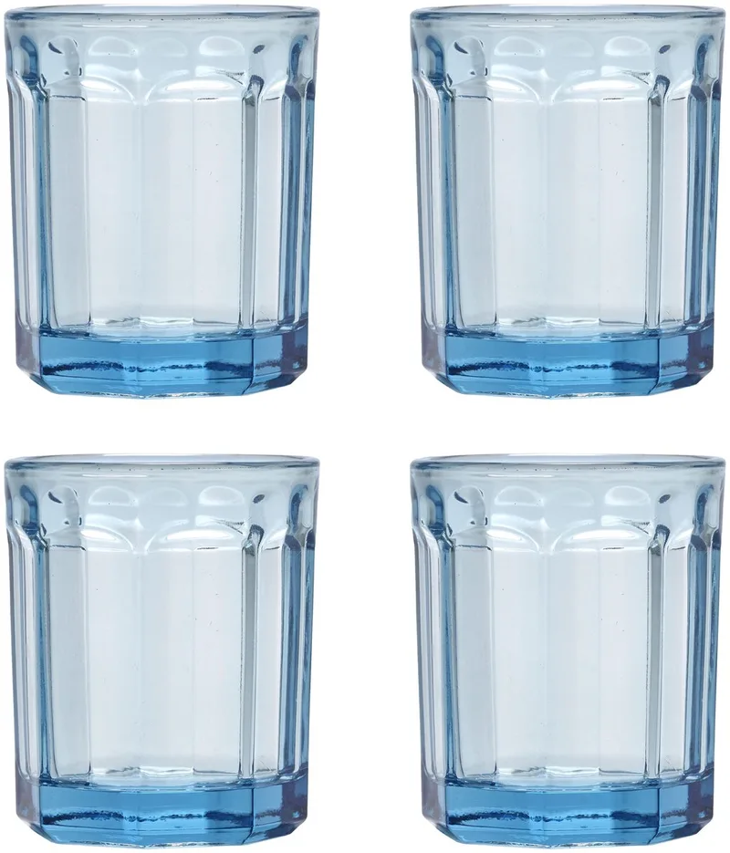 Fish & Fish By Paola Navone Glazen 22cl Set Van 4 Blue von Serax in Blau – Produktfoto