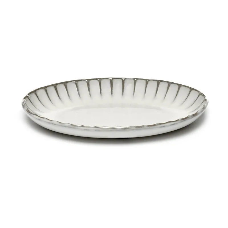 Inku ovale Servierschale 15,4 x 22 cm White från Serax – produktbild