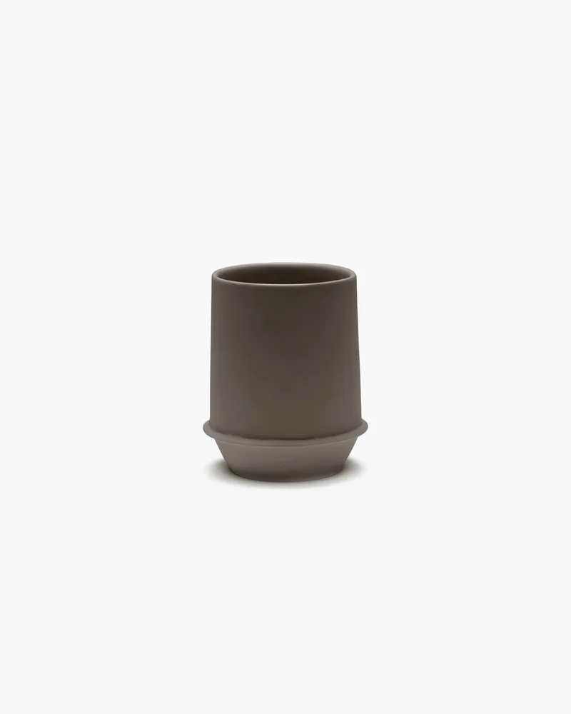 Kelly Wearstler Dune beker D9cm H11.5cm 35cl slate (set van 2) fra Serax i Donkerbruin – produktbillede