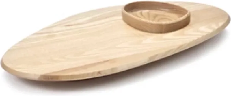 Kelly Wearstler Dune dienblad met bowl 60.5x34.5cm H8cm ash by Serax in Lichtbruin – product photo