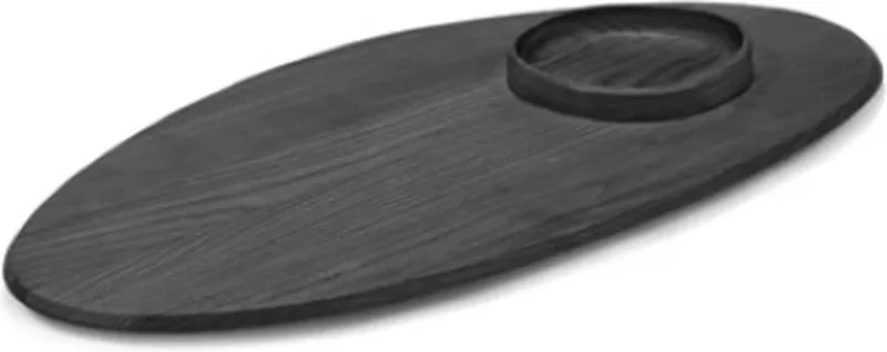 Kelly Wearstler Dune dienblad met bowl 81x40cm H4cm ash van Serax in Zwart – productfoto