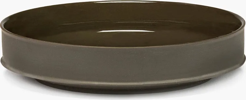 Kelly Wearstler Dune diep bord D21cm H4.5cm slate (set 2 stuks) by Serax in Donkerbruin – product photo
