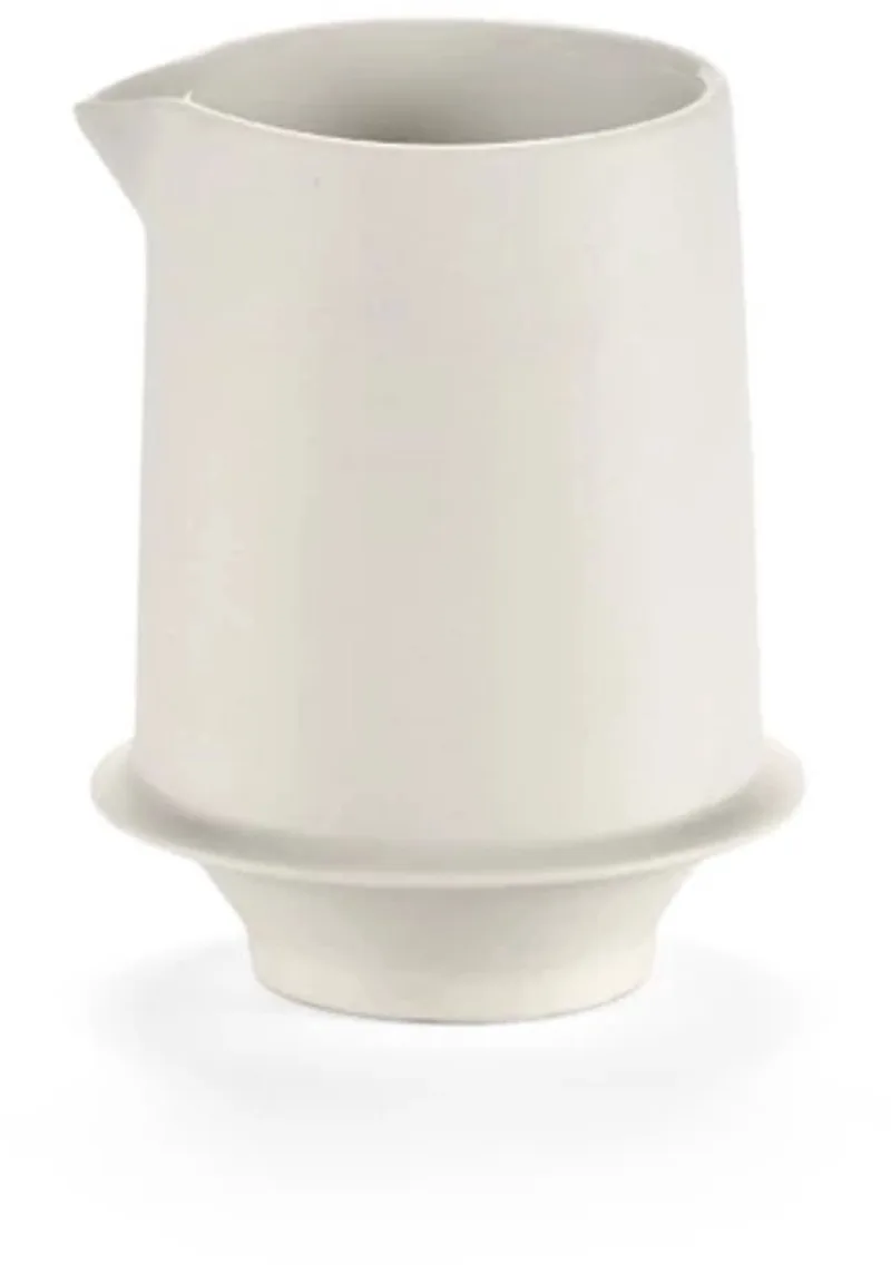 Kelly Wearstler Dune melkkan 8x7.6cm H9.9cm alabaster (per stuk) von Serax in Weiß – Produktfoto