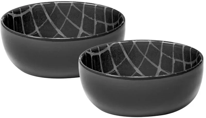 Kelly Wearstler - Zuma Kom Ø 12,5 cm - 2 st. - Pacific von Serax in Schwarz – Produktfoto