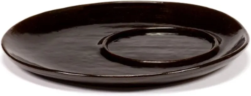 Marie Michielssen - LA MÈRE Coffee Schotel Ebony - 14.5cm (set van 2) by Serax in Donkerbruin – product photo