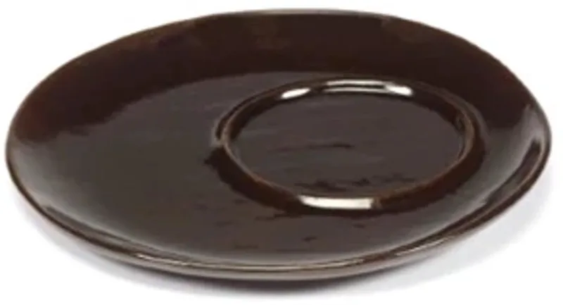 Marie Michielssen La Mère koffie schotel D14.5cm ebony - set van 2 by Serax in Donkerbruin – product photo