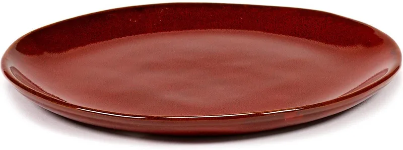 Marie Michielssen La Mère plat bord gebaksbordje D14.5cm venetian red (set van 2 stuks) de Serax en Donkerrood – photo produit