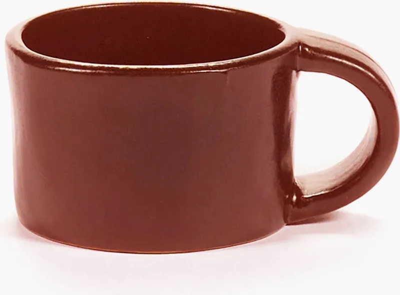 Marie Michielssen - LA MÈRE Ristretto cup, Venetian Red- 7.5 x 5.5 x h 4 cm (set van 2) von Serax in Donker rood – Produktfoto