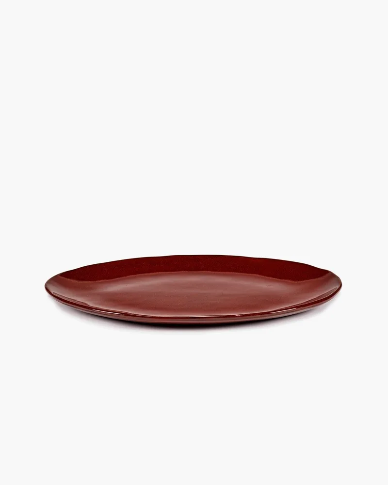 Marie Michielssen La Mère serveer schaal ovaal 37.5x27.5cm venetian red (set 2 stuks) de Serax en Rouge – photo produit