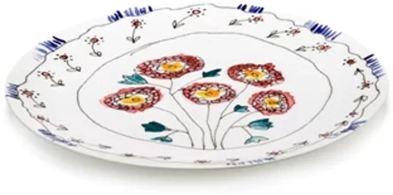 Marni Midnight Flowers Anemone Milk plat bord / schaal D31cm rood / blauw by Serax in Multicolour – product photo