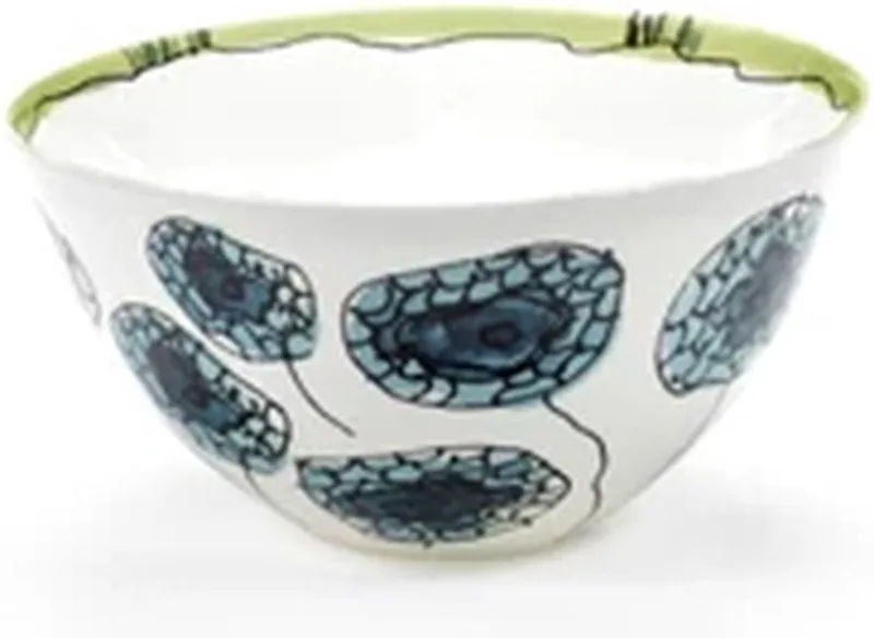 Marni Midnight Flowers Anemone Vaniglia bowl D18cm H9.5cm groen / blauw de Serax en Blanc – photo produit