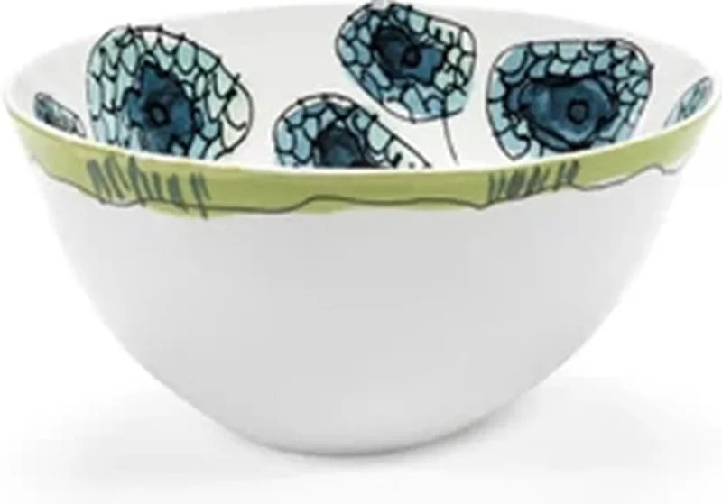 Marni Midnight Flowers Anemone Vaniglia bowl / slakom D22cm H11.5cm groen / blauw de Serax en Multicolore – photo produit