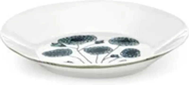 Marni Midnight Flowers Anemone Vaniglia diep bord D18cm H2.9cm groen / blauw de Serax en Blanc – photo produit