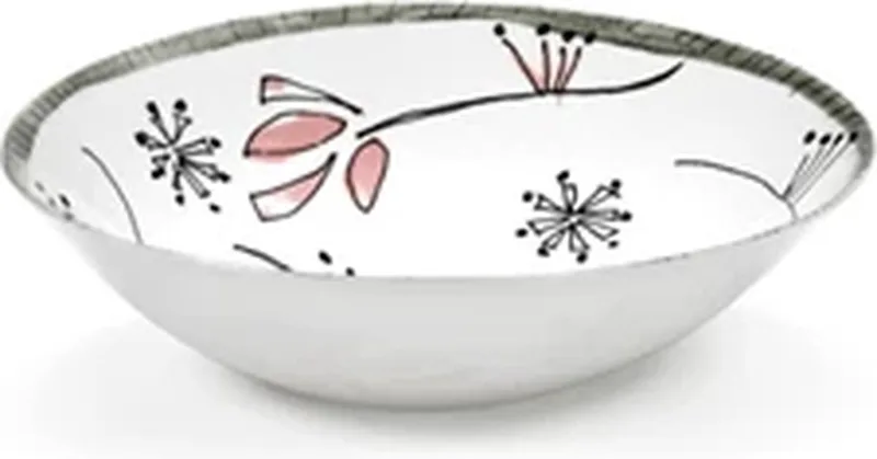 Marni Midnight Flowers Fiore Rosa bowl D22cm H6.8cm roze / zwart by Serax in Multicolour – product photo