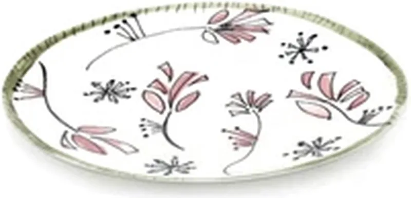 Marni Midnight Flowers Fiore Rosa plat bord D20cm roze / zwart fra Serax i Flerfarvet – produktbillede